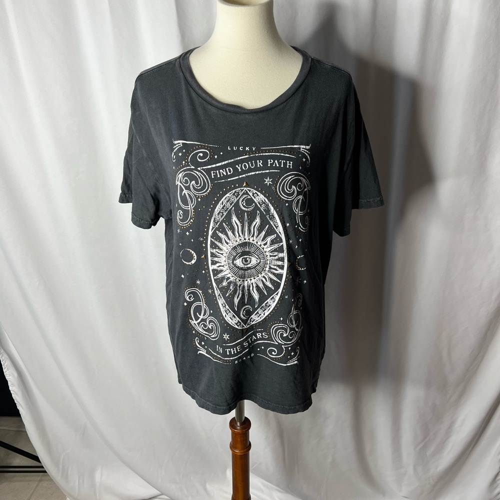 Lucky Brand “Find Your Path” Graphic Tee – Size Large